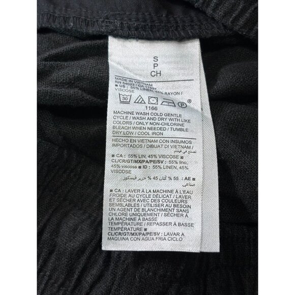 Old Navy Womens Elastic Waist Shorts S Dark Gray Linen & Viscose Blend - Picture 4 of 8